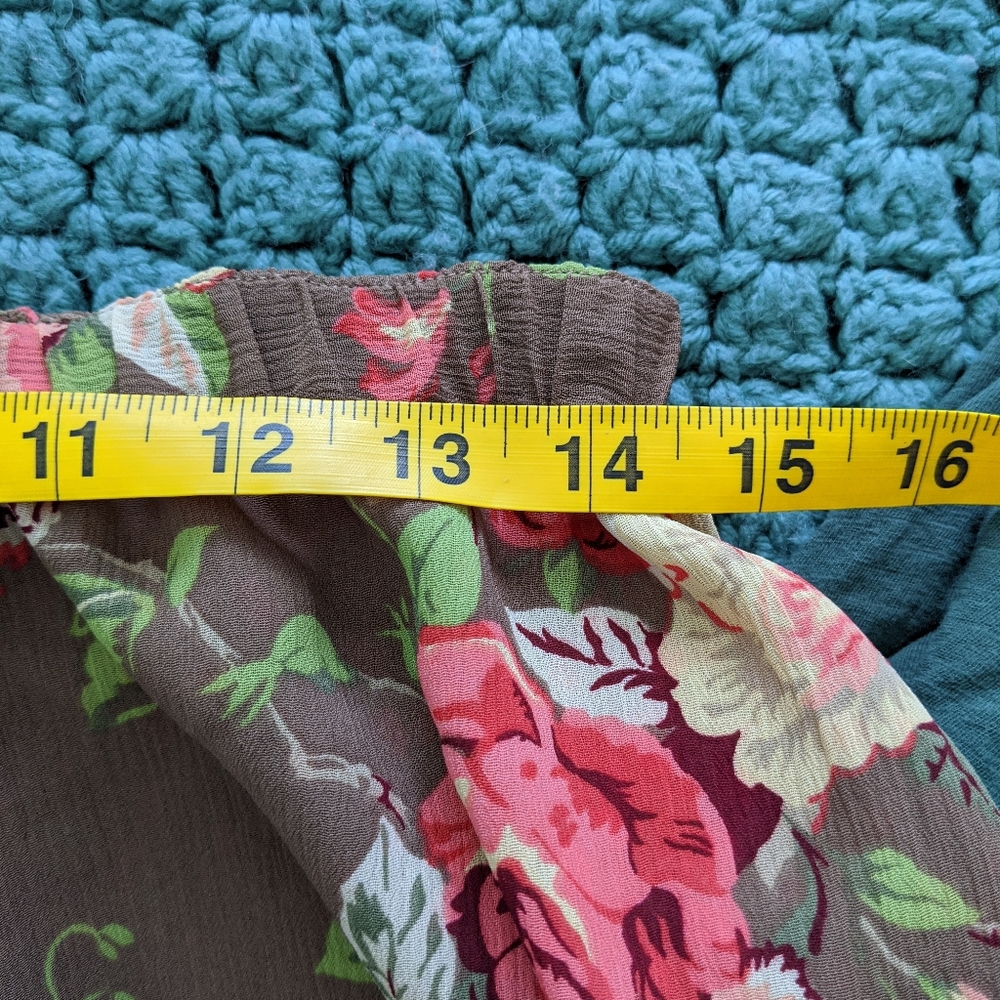 Vintage Reversible floral elastic waist skirt - Picture 6 of 6